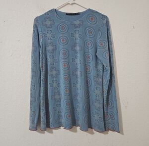 ​Gudrun Sjödén Blue Micromodal Top Made In Greece